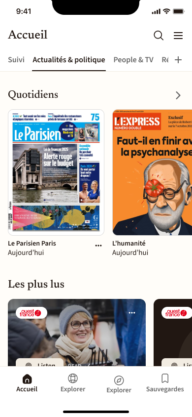iphone screen of website ePresse