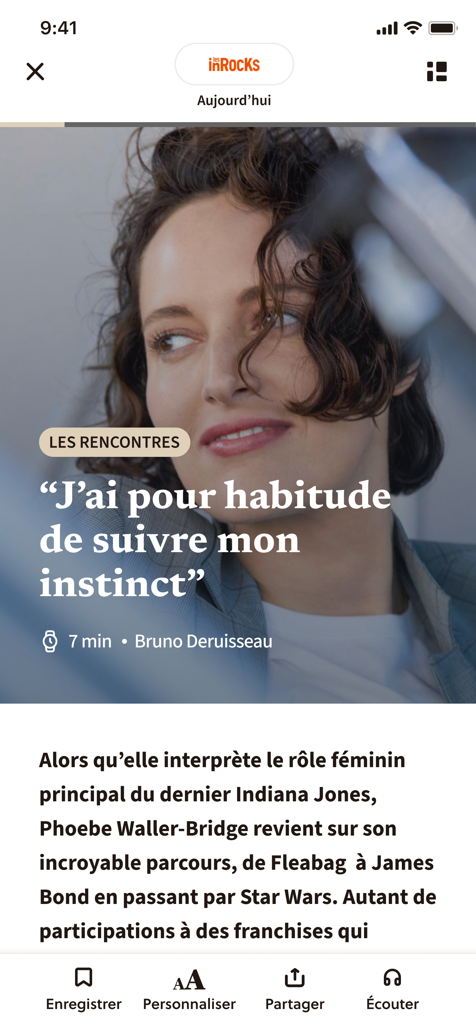 iphone screen of article Cafeyn