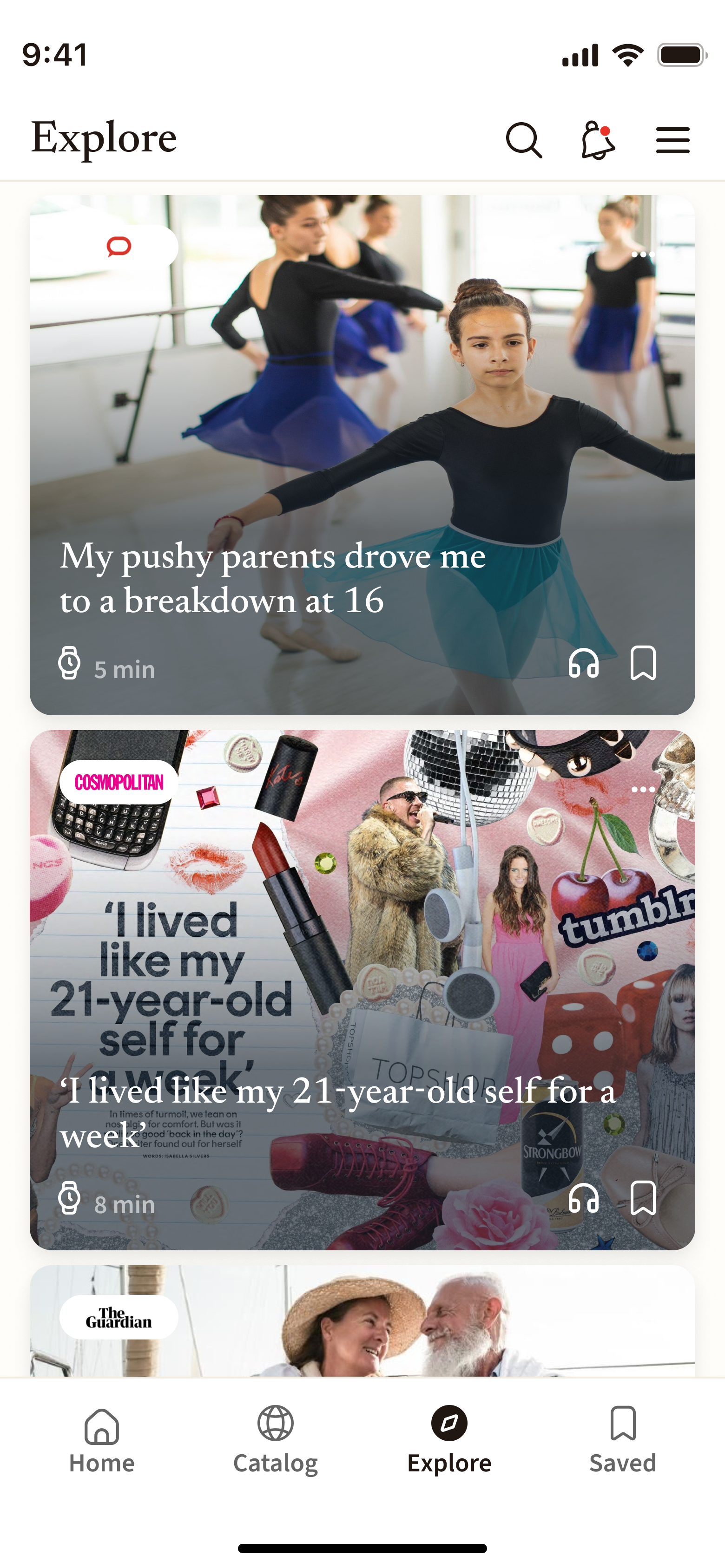 iphone screen of website Cafeyn