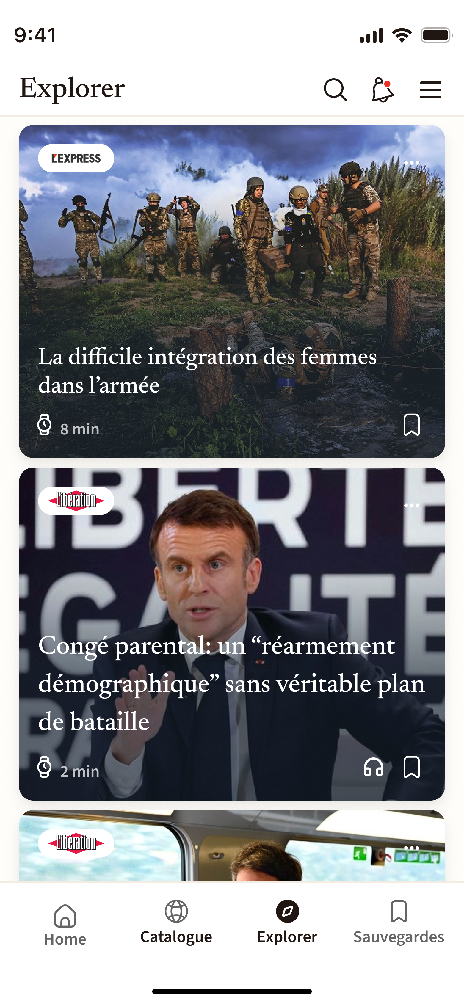 iphone screen of website ePresse