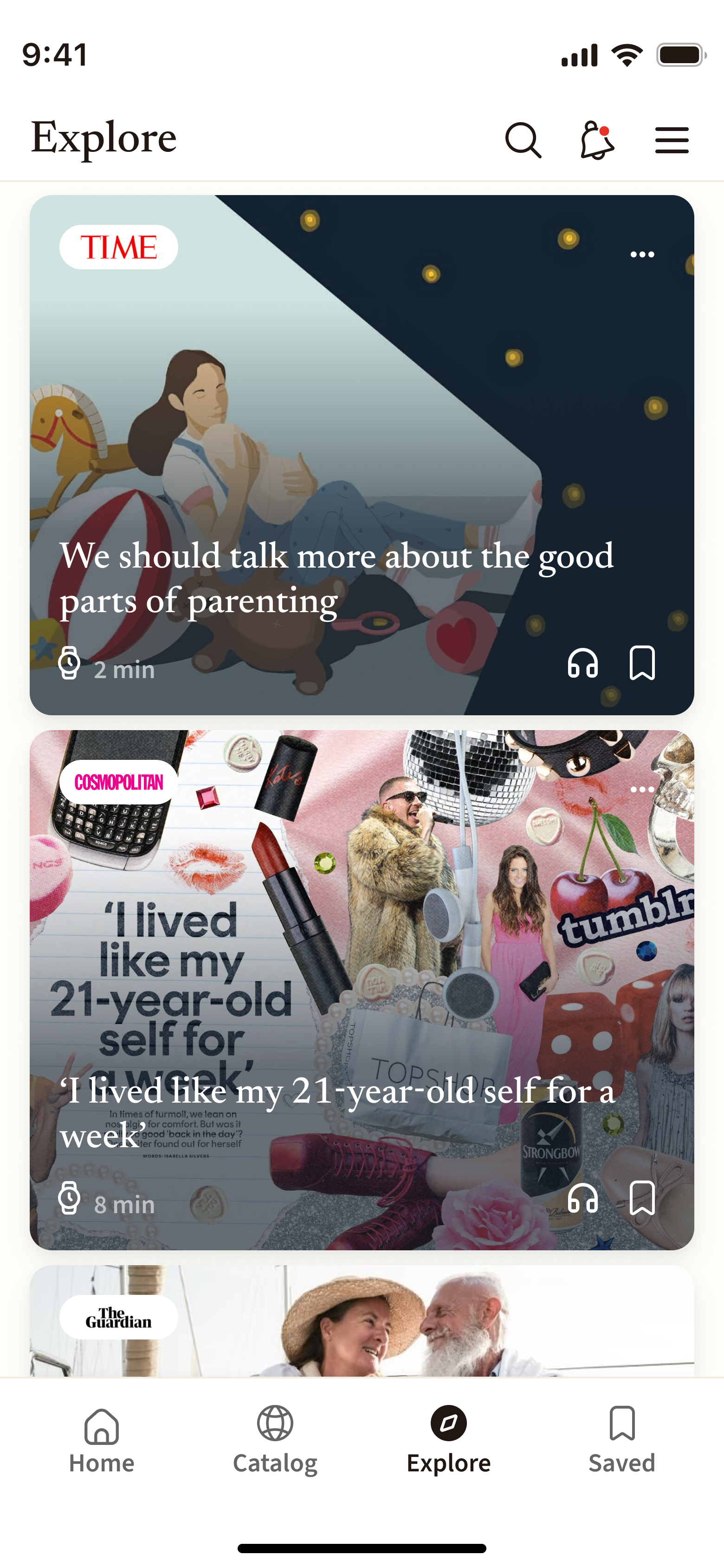 iphone screen of website Cafeyn